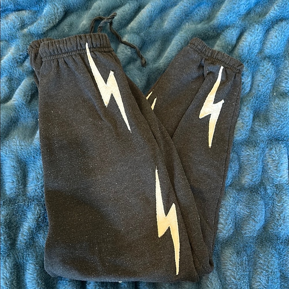 Kids Aviator Black Lightning Joggers